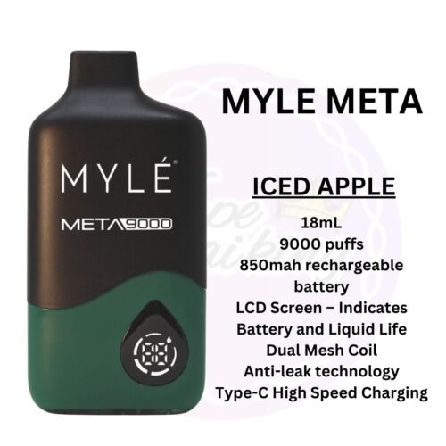 Myle Meta 9000 Puffs Iced Apple Disposable Vape in Dubai