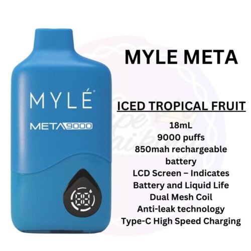 Myle Meta 9000 Puffs Iced Tropical Fruit Disposable Vape in Dubai