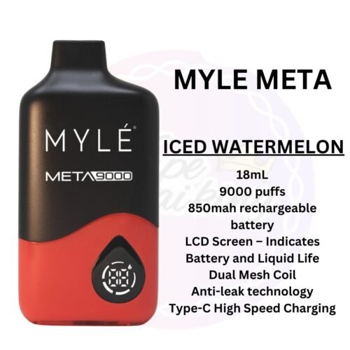 Myle Meta 9000 Puffs Iced Watermelon Disposable Vape in Dubai