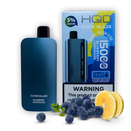 New HQD Cuvie Glaze 15000 Puffs Blueberry Lemonade Disposable Vape in Dubai