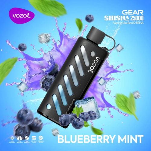 Vozol Gear Shisha 25000 Puffs - Blueberry Mint