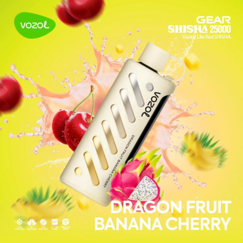 Vozol Gear Shisha 25000 Puffs - Dragon Fruit Banana Cherry