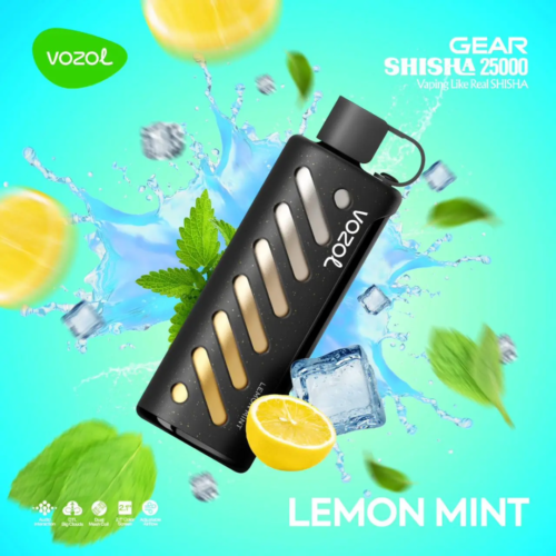 Vozol Gear Shisha 25000 Puffs - Lemon Mint